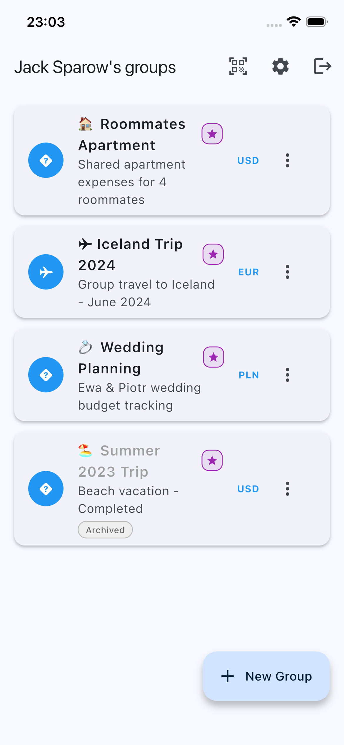 Expense Split Pro App Screenshot