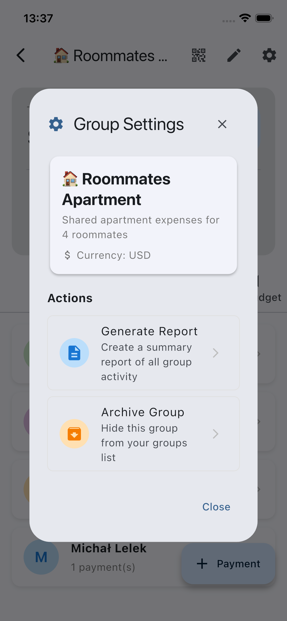 Ustawienia i konfiguracja grupy